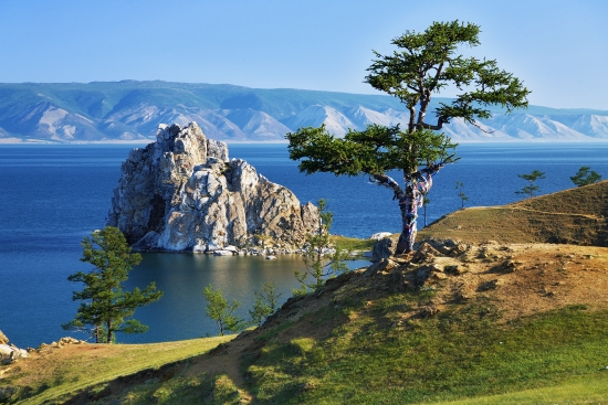 Tree of desires on cape Burhan of Olkhon Island on Lake Baikal